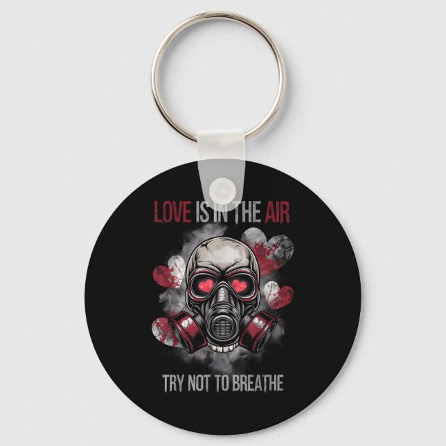 Llavero Valentine Skull Gas Mask Love Romance  (Anverso)