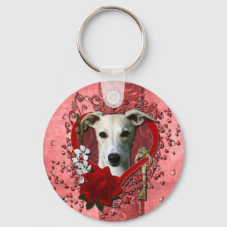 Llavero Valentines - Clave para mi corazón - Whippet