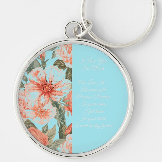 Llavero Valentines Day, I Love You So Much, Love Poem Keyc (Frente)