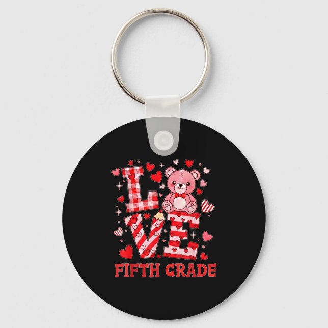 Llavero Valentine's Day Love Fifth Grade Teacher  (Anverso)