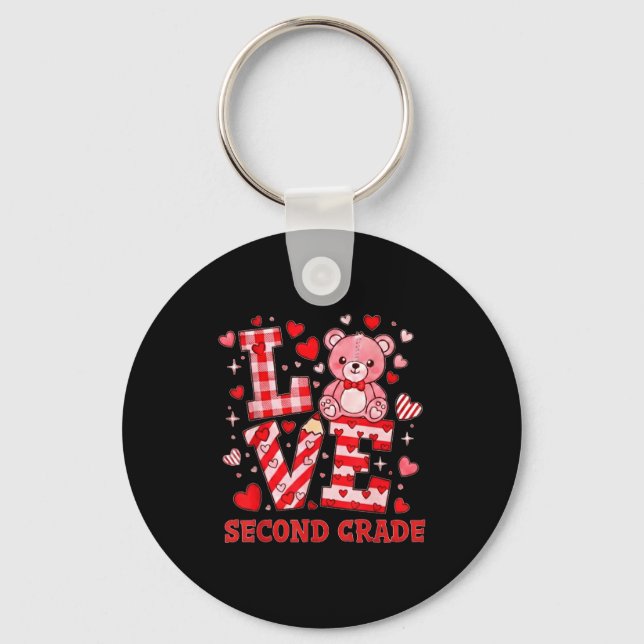Llavero Valentine's Day Love Second Grade Teacher  (Anverso)