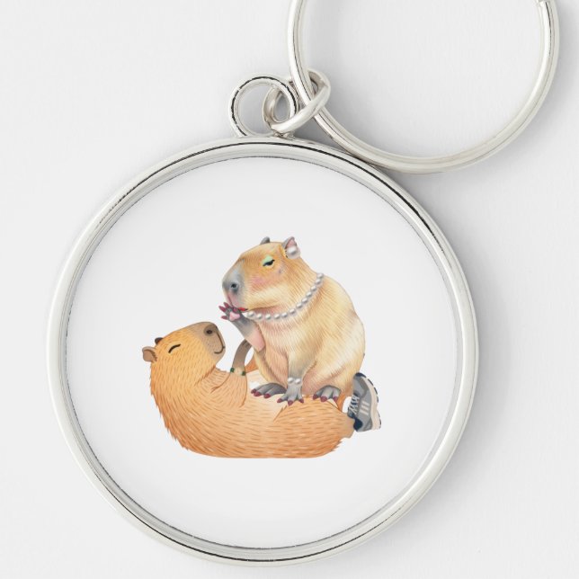 Llavero Valentine's day special capibara keychain (Frente)
