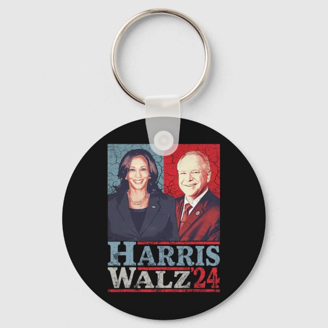 Llavero Vals 2024 Elecciones Kamala Harris Tim Waltz 2024  (Anverso)