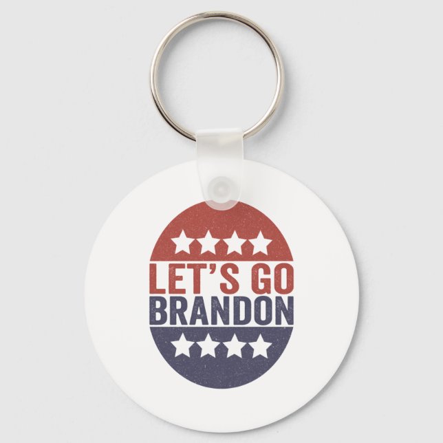 Llavero Vamos a Brandon Funny Bandera Patriótica Americana (Anverso)