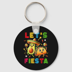 Llavero Vamos a Fiesta Taco Aguacate Divertido Cinco De Ma