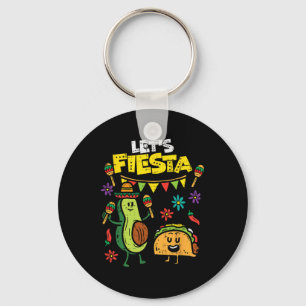 Llavero Vamos a Fiesta Taco Aguacate Divertido Cinco De Ma