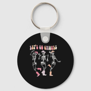 Llavero Vamos Ghouls bailando esqueleto Cowboy Western Ha