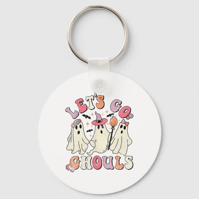 Llavero Vamos Ghouls Halloween Traje de traje de fantasmas (Anverso)