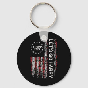 Llavero Vamos Harry Divertido Trump 2024 Bandera De EE. UU