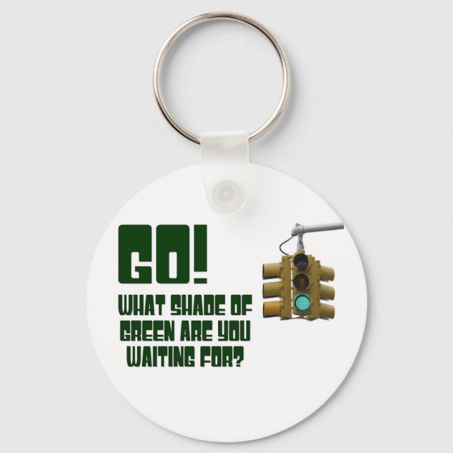 Llavero ¡Vamos! ¿Qué sombra de verde estás esperando? (Anverso)