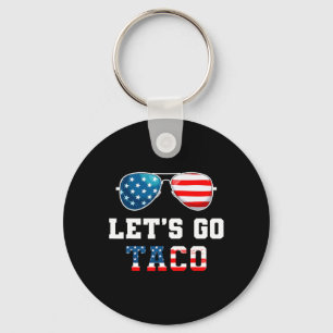 Llavero Vamos Taco Funny 2025 Red White and Blue Sungle