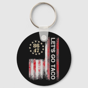 Llavero Vamos Taco Para Hombres Mujeres Bandera Americana 