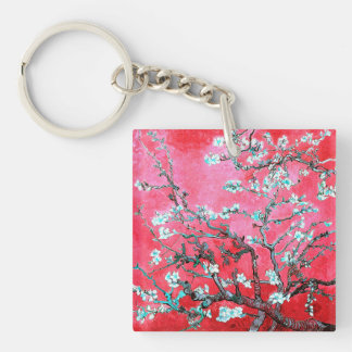 Llavero Van Gogh Almond Blossoms azul rojo