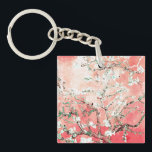 Llavero Van Gogh Almond Blossoms Peach<br><div class="desc">Flores de almendras de Vincent Van Gogh, copyright de alteración del color 2nice4wordsDiseños/ PureVintage Love. Keychain de flores de almendras rosadas: Lleva consigo la belleza de las flores de almendras de Vincent Van Gogh dondequiera que vayas con nuestra Keychain de flores de almendras. La icónica obra de arte brilla sobre...</div>