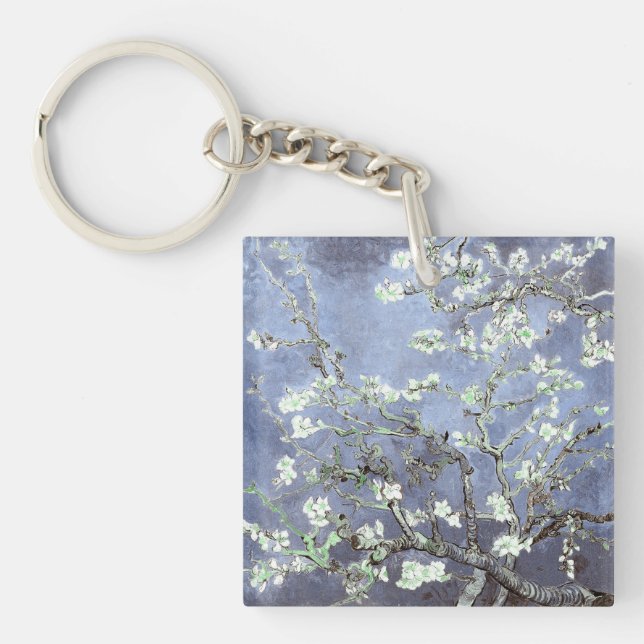 Llavero Van Gogh Almond Blossoms Steel Blue (Frente)