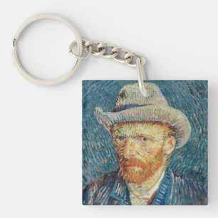 Llavero Van Gogh - Autorretrato con un sombrero gris de fi