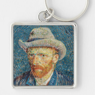 Llavero Van Gogh - Autorretrato con un sombrero gris de fi
