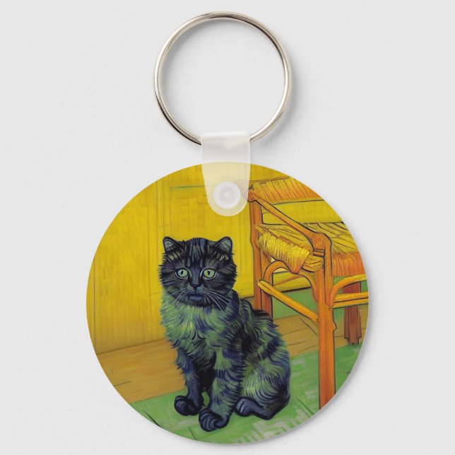 Llavero Van Gogh Black Cat (Anverso)