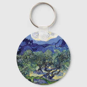 Llavero Van Gogh - Olivos en un paisaje montañoso