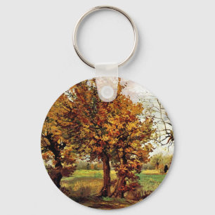 Llavero Van Gogh - Paisaje de otoño con cuatro árboles