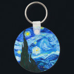 Llavero Van Gogh Starry Night<br><div class="desc">Keychain featuring Vincent van Gogh’s oil painting The Starry Night (1889). Inspired by his stay at an asylum,  the art depicts a village underneath a night sky of blue and yellow moon and stars. A great gift for fans of Post-Impressionism and Dutch art.</div>