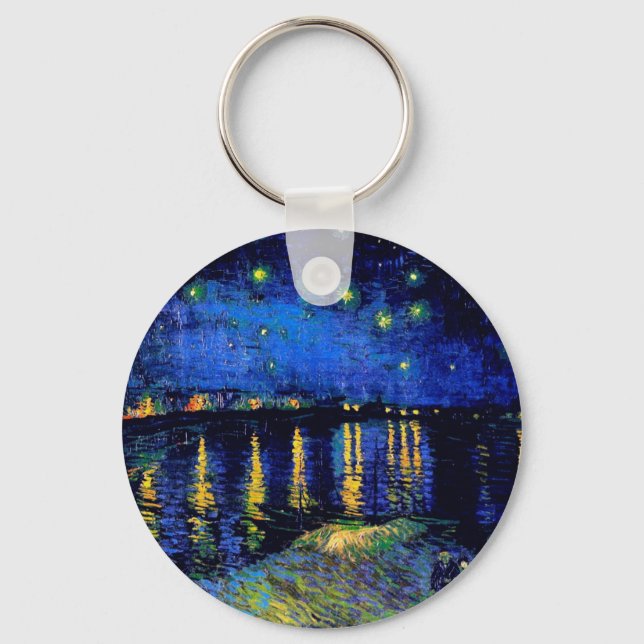 Llavero Van Gogh Starry Night Over Rhone  (F474) Fine Art (Anverso)