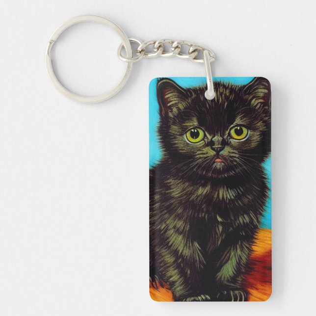 Llavero Van Gogh Style Pouting Kitten (Frente)