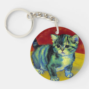 Llavero Van Gogh Tabby Cat