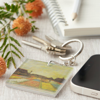 Llavero Van Gogh Tulip Fields Regalo de Keychain acrílico