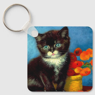 Llavero Van Gogh Tuxedo Cat