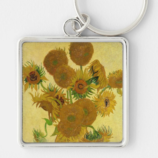 Llavero Van Gogh - Vase con 15 girasoles (Frente)