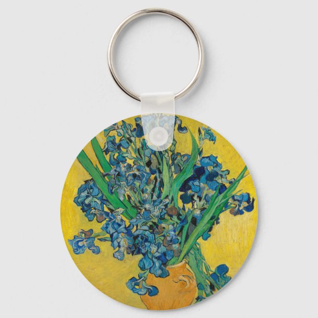 Llavero Van Gogh Vase con irlandeses en amarillo (Anverso)