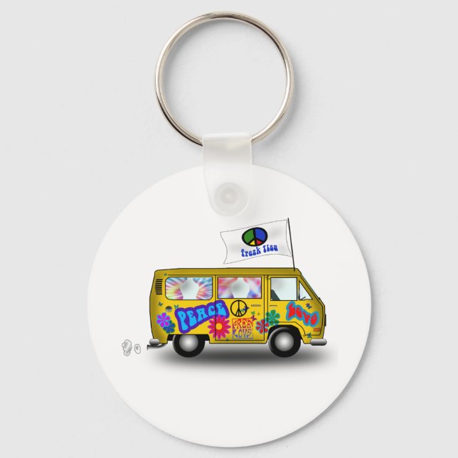 Llavero Van Hippie Mágico (Anverso)