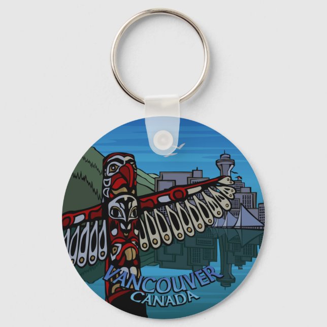 Llavero Vancouver Canada Key Chain Totem Pole Souvenirs (Anverso)