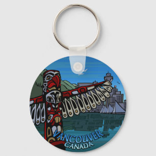 Llavero Vancouver Canada Key Chain Totem Pole Souvenirs