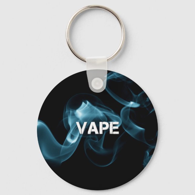 Llavero Vape turquesa de humo encendido (Anverso)