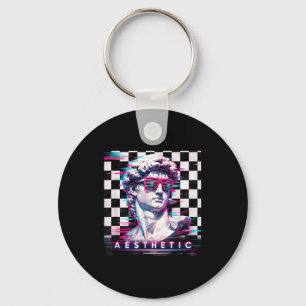 Llavero Vaporwave david arte glitch estético retrowave 80