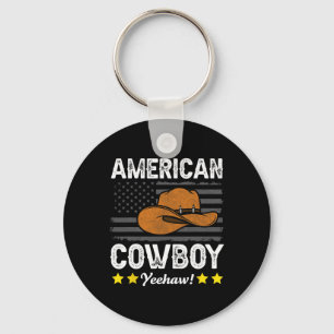 Llavero Vaquero estadounidense Rodeo Bandera Americana Vin
