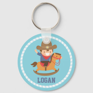 Llavero Vaquero Lindo en Caballo de Balanza Personalizado