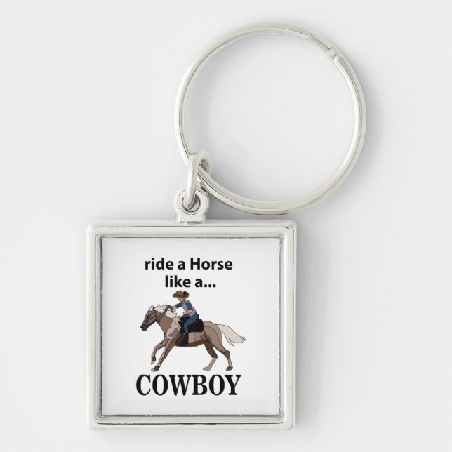 Llavero Vaquero Monta Un Caballo Como Un Vaquero (Frente)