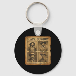 Llavero Vaquero Negro Rodeo Occidental Melanina Historia N