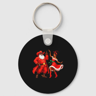Llavero Vaquero Negro Y Vaquera De Santa Navidad Western X