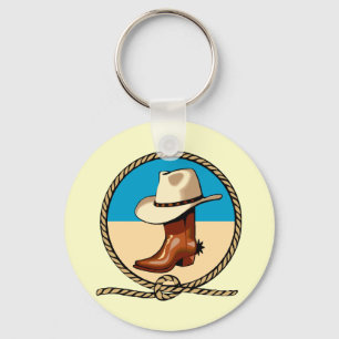 Llavero Vaquero, Vaquera, Gorra y Bota