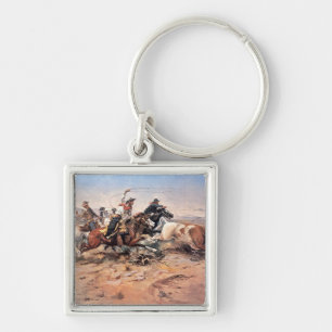 Llavero Vaqueros roping un buey, 1897 (aceite en lona)