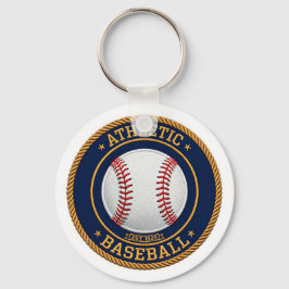 Llavero Varsity Baseball Red Stitch Keychain