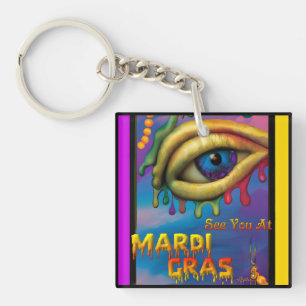 Llavero Vea Usted En Los Ojos De Mardi Gras