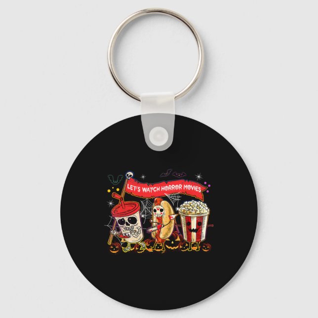 Llavero Veamos películas de terror Halloween Fun Ghost Ske (Anverso)
