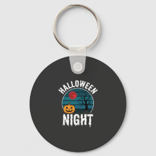 Llavero Vector de árbol de calabaza de noche de Halloween