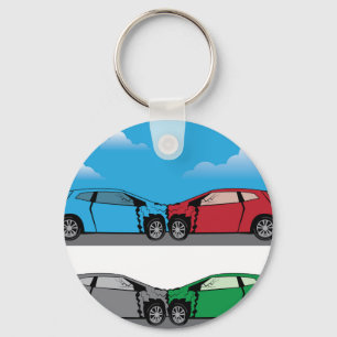 Llavero Vector de choque de coche