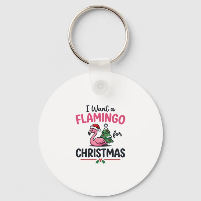 Llavero Vector de cita de Navidad de flamenco (Anverso)